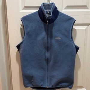 Patagonia Gray Fleece Vest with Gold Logo